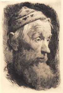 Old Man with White Woolen Cap, Profile to the Right
