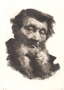 Old Man with Split Gray Beard