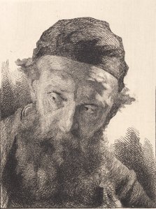 Old Bearded Man with Black Cap by Frans Schwartz