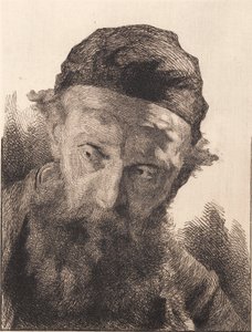 Old Bearded Man with Black Cap