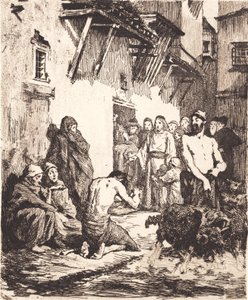 Christ healing two blind men and a possessed man