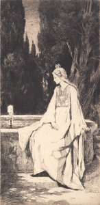 The Princess at the Fountain by Frans Schwartz
