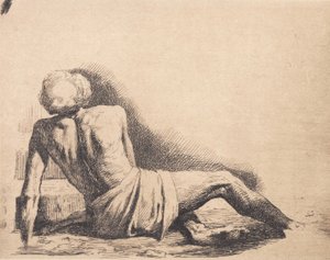 Test Plate: Lying Man by Frans Schwartz