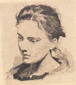 Sample Plate: Young Girl, Half Profile