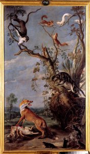 The Cat and the Fox (Illustration of the fable by Jean de la Fontaine) by Frans Snyders