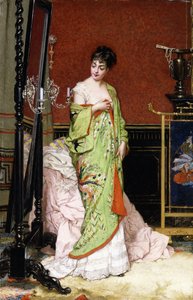 The Green Kimono by Frans Verhas