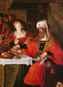 Herod and Herodias at the Feast of Herod (detail) by Frans the Elder Francken