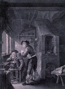 A 17th Century Laboratory by Frans van (after) Mieris