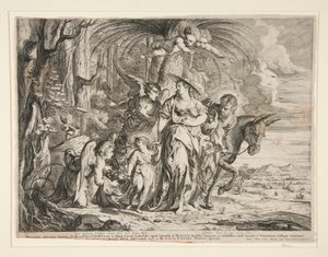 The Flight into Egypt by Frans van den Wyngaerde
