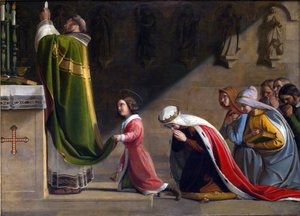 Saint Ludmila and Saint Wenceslaus during the Mass