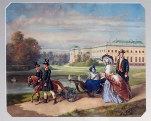 Walk of Grand Duchess Maria Alexandrovna of Russia (1853-1920) by Franz (after) Teichel