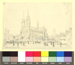 Roosevelt Square - Votive Church (Side View) by Franz Alt