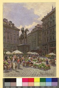 Radetzky Monument with War Ministry at Am Hof