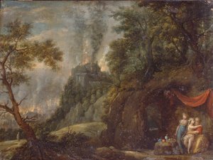 Lot and His Daughters by Franz Anton Hartmann