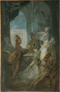 Theater Scene (Children Playing Soldiers?) by Franz Anton Maulbertsch