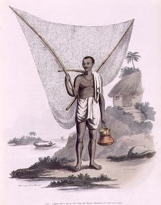 An Indian Fisherman by Franz Balthazar (after) Solvyns