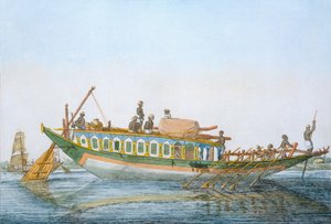 Badjera, a Cabined River Craft with a Large Paddle Rudder, from 