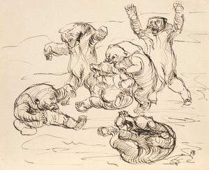 Fighting Bears by Franz Barwig d. Ä.