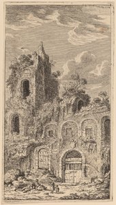 Fragment of the Old City Wall at San Giovanni Laterano by Franz Edmund Weirotter