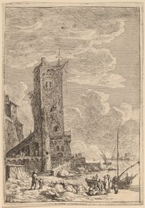 Harbor at Livorno by Franz Edmund Weirotter