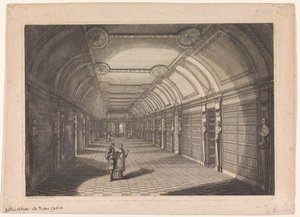 Library of the Abbey of Sainte-Geneviève in Paris by Franz Ertinger