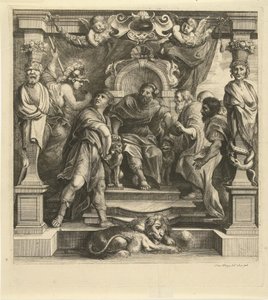 Quarrel of Achilles with Agamemnon by Franz Ertinger