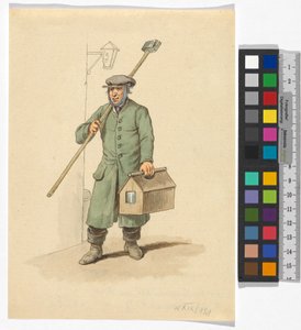 From a street-criers series: Lamplighter by Franz Gerasch