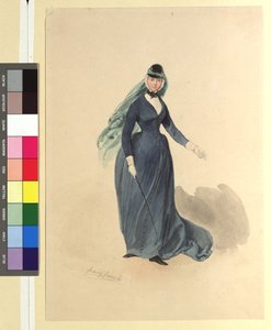 Ida Schuselka-Brüning as Lady Piron in "Maria, Daughter of the Regiment" by Franz Gerasch
