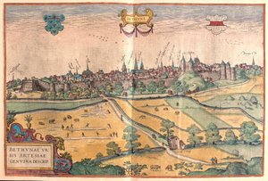 Bethune in Pas de Calais, France (engraving)