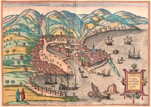 Chios or Chio, Greece by Franz Hogenberg