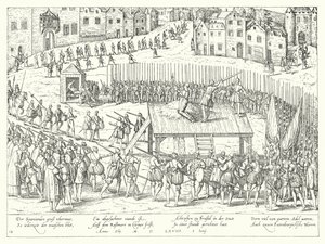 Execution of Counts Egmont and Horn in Brussels by Franz Hogenberg