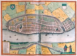 Kampen and the river IJssel, Netherlands