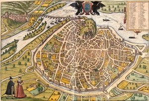 Plan of Avignon, France