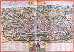 Plan of Rome (Roma), Italy
