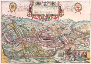 Serravalle, Vittorio Veneto, Italy (engraving) by Franz Hogenberg