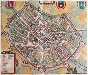 Tournai, Belgium (engraving) by Franz Hogenberg