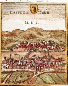 View of Basel - Switzerland (engraving)