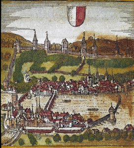 View of Lucerne - Switzerland by Franz Hogenberg