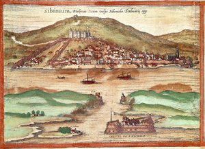 View of Sibenik by Franz Hogenberg