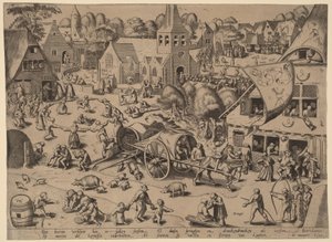 Village Fair at Hoboken by Franz Hogenberg after Pieter Bruegel the Elder