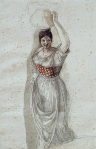 Italian Woman Carrying a Jug by Franz Horny