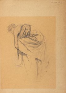 Figure Study of a Woman Bending to the Left