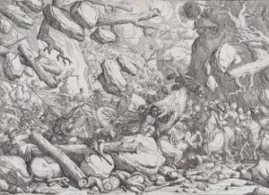 Maximilian Emanuel and the Bavarian Army in a Narrow Pass in the Tyrol