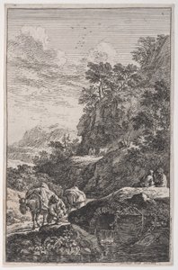 Plate 1: A Peasant Checking the Hoof of His Mule by a Stream, from 