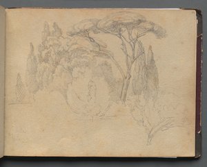 Album with Views of Rome and Surroundings, Landscape Studies, page 29a: Landscape Study by Franz Johann Heinrich Nadorp