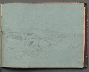 Album with Views of Rome and Surroundings, Landscape Studies, Page 52a: Roman Landscape by Franz Johann Heinrich Nadorp
