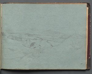 Album with Views of Rome and Surroundings, Landscape Studies, page 52a: Roman Landscape by Franz Johann Heinrich Nadorp