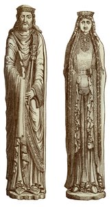 Clovis I and Clotilde His Wife, 12th century, 1870 by Franz Kellerhoven