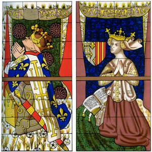 Fragment of a Stained Glass Window in Le Mans Cathedral, Mans, France, 1849