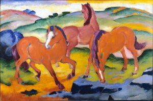 Grazing Horses IV by Franz Marc